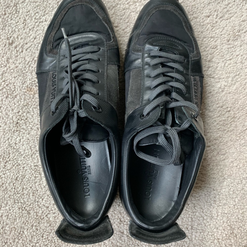 Louis Vuitton Black Damier Spin Sneaker Men Sz 8 - Picture 5 of 7